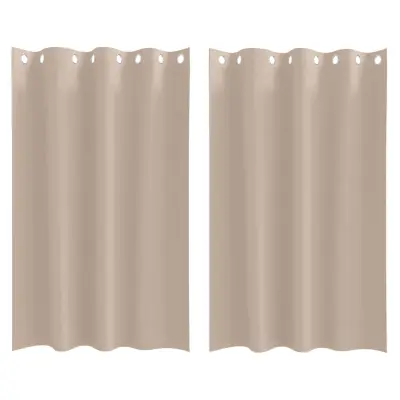 vidaXL Zavese za zatemnitev z obroči 2 pcs Taupe 175 x 140 cm