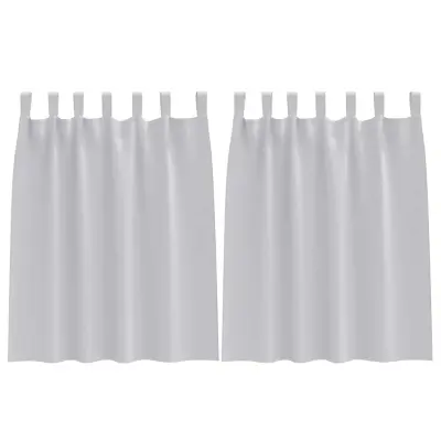 vidaXL Zavese za zatemnitev z obroči 2 pcs Svetlo siva 140 x 140 cm