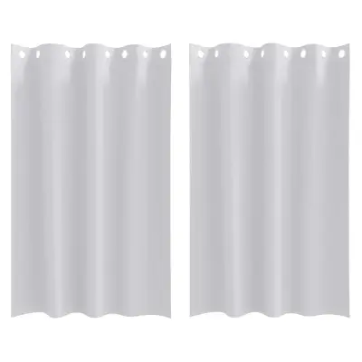 vidaXL Zavese za zatemnitev z obroči 2 pcs Bleda siva 175 x 140 cm