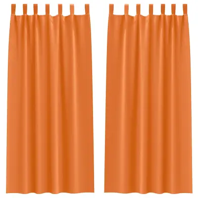 vidaXL Zavese za zatemnitev z obroči 2 pcs Svetlo oranžna 245 x 140 cm