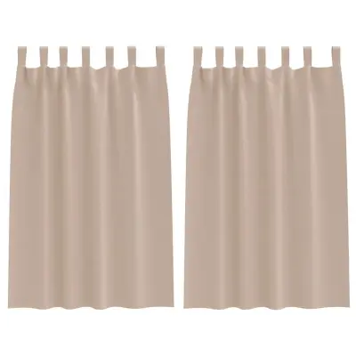 vidaXL Zavese za zatemnitev z obroči 2 pcs Taupe 175 x 140 cm