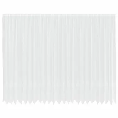 vidaXL Čipkasta Zavesa z zavesami Bela 300 x 600 cm Poliester
