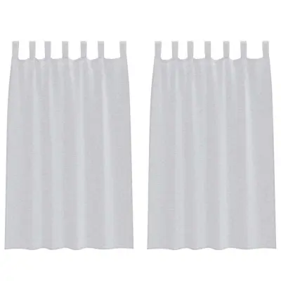 vidaXL Voile zavesa 2 pcs Svetlo siva 175 x 140 cm Poliester