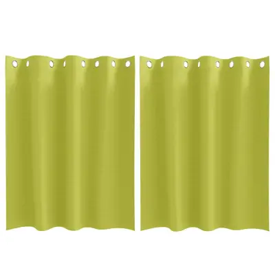 vidaXL Zavese za zatemnitev z obroči 2 pcs Zelena 140 x 140 cm