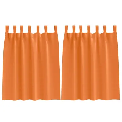 vidaXL Zavese za zatemnitev z obroči 2 pcs Svetlo oranžna 140 x 140 cm