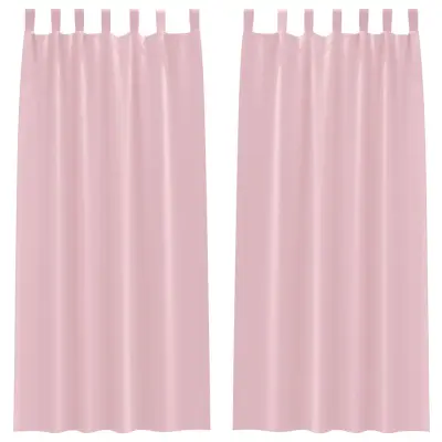 vidaXL Zavese za zatemnitev z obroči 2 pcs Baby roza 245 x 140 cm