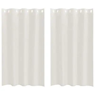 vidaXL Voile zavesa z zavesami 2 pcs krema 175 x 140 cm Poliester