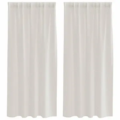 vidaXL Voile zavesa z zavesami 2 pcs krema 175 x 140 cm Poliester