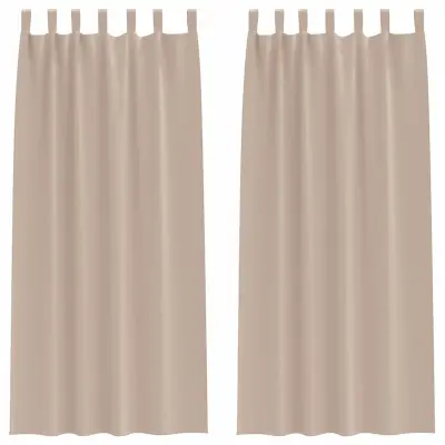 vidaXL Zavese za zatemnitev z obroči 2 pcs Taupe 245 x 140 cm