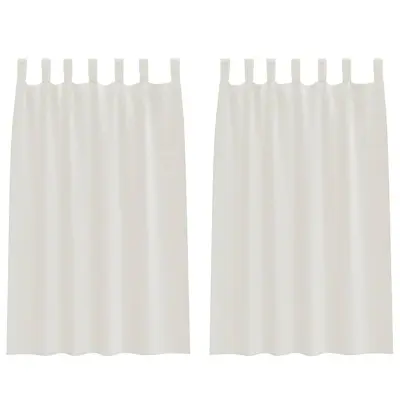 vidaXL Voile zavesa z zavesami 2 pcs krema 175 x 140 cm Poliester