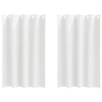 vidaXL Zavese za zatemnitev z obroči 2 pcs Bela 175 x 140 cm Poliester