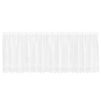 vidaXL Čipkasta Zavesa z zavesami Bela 120 x 400 cm Poliester