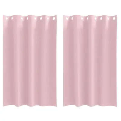 vidaXL Zavese za zatemnitev z obroči 2 pcs Baby roza 175 x 140 cm