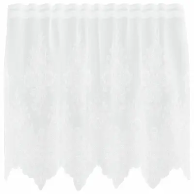 vidaXL Čipkasta Zavesa z zavesami Bela 100 x 150 cm Poliester