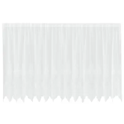 vidaXL Čipkasta Zavesa z zavesami Bela 140 x 400 cm Poliester