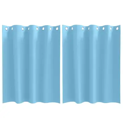 vidaXL Zavese za zatemnitev z obroči 2 pcs Sveta modra 140 x 140 cm