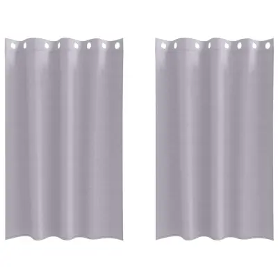 vidaXL Zavese za zatemnitev z obroči 2 pcs Kovinsko siva 175 x 140 cm