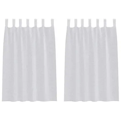 vidaXL Voile zavesa 2 pcs Svetlo siva 140 x 140 cm Poliester
