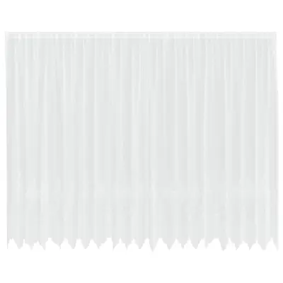 vidaXL Čipkasta Zavesa z zavesami Bela 240 x 500 cm Poliester