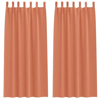 vidaXL Zavese za zatemnitev z obroči 2 pcs Terakota 225 x 140 cm