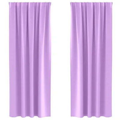 vidaXL Zavese za zatemnitev z obroči 2 pcs Vijolična 260 x 140 cm