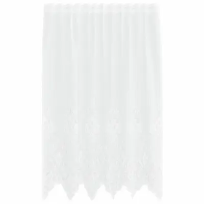 vidaXL Čipkasta Zavesa z zavesami Bela 180 x 150 cm Poliester