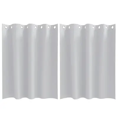 vidaXL Zavese za zatemnitev z obroči 2 pcs Bleda siva 140 x 140 cm