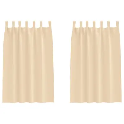 vidaXL Zavese za zatemnitev z obroči 2 pcs krema 175 x 140 cm