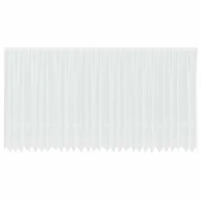 vidaXL Čipkasta Zavesa z zavesami Bela 200 x 750 cm Poliester