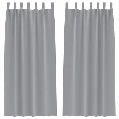 vidaXL Zavese za zatemnitev z obroči 2 pcs Svetlo siva 225 x 140 cm