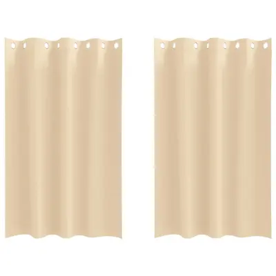 vidaXL Zavese za zatemnitev z obroči 2 pcs krema 175 x 140 cm