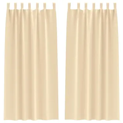 vidaXL Zavese za zatemnitev z obroči 2 pcs krema 260 x 140 cm