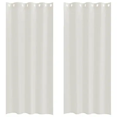 vidaXL Voile zavesa z zavesami 2 pcs krema 260 x 140 cm Poliester