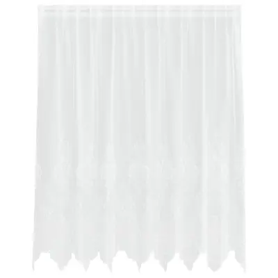 vidaXL Čipkasta Zavesa z zavesami Bela 140 x 200 cm Poliester