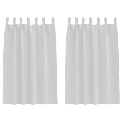 vidaXL Zavese za zatemnitev z obroči 2 pcs Bleda siva 175 x 140 cm