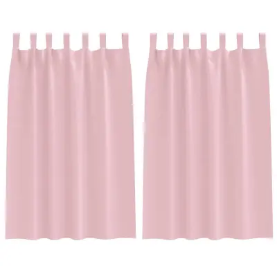 vidaXL Zavese za zatemnitev z obroči 2 pcs Baby roza 175 x 140 cm