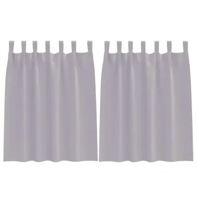 vidaXL Zavese za zatemnitev z obroči 2 pcs Kovinsko siva 140 x 140 cm