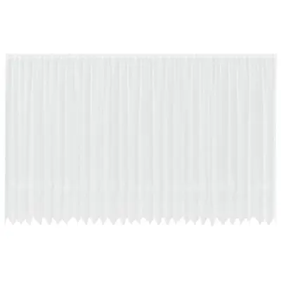 vidaXL Čipkasta Zavesa z zavesami Bela 280 x 750 cm Poliester