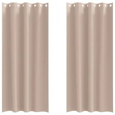 vidaXL Zavese za zatemnitev z obroči 2 pcs Taupe 260 x 140 cm