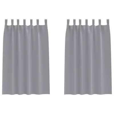 vidaXL Zavese za zatemnitev z obroči 2 pcs Svetlo siva 175 x 140 cm