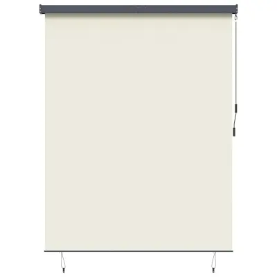 vidaXL Zunanja Rolfa Črtasto Prilagodljiva krema 220 x 250 cm blago