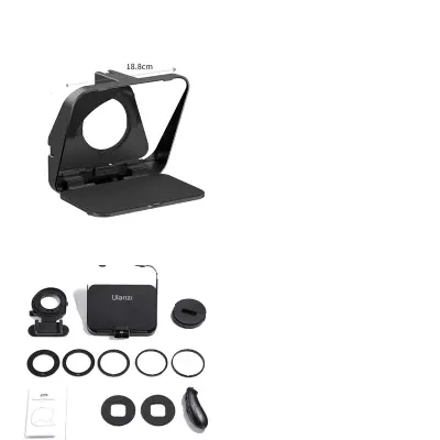 Teleprompter, velikost 18.8 * 17.8 * 10.3 cm, združljiv z mobilnimi telefoni in kamerami, RT02 Teleprompte