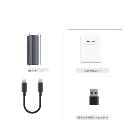 USB DAC ojačevalnik za slušalke, podpora 32Bit/384kHz, dvojni izhod za slušalke -DS2