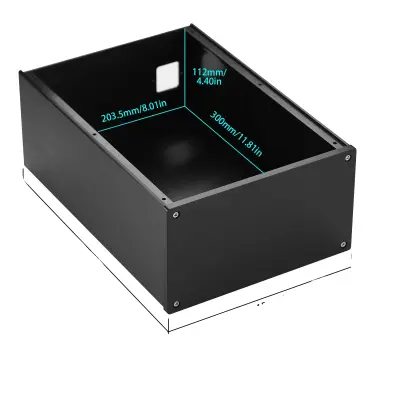 DIY ojačevalna šasija, aluminijasta konstrukcija, vsestranska združljivost -črna