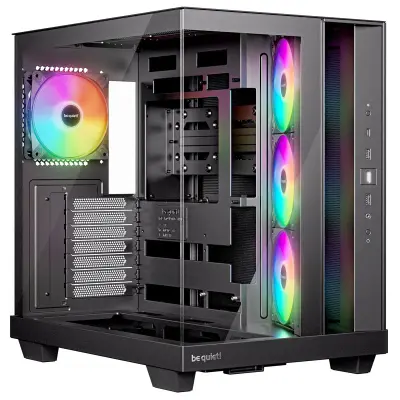 Ohišje BE QUIET! Light Base 500 LX (BGW85), midi-ATX, RGB, okno, črno