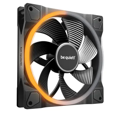 Ventilator BE QUIET! LIGHT WINGS (BL134), Reverse, 140 mm, 4-pin PWM, ARGB, črn