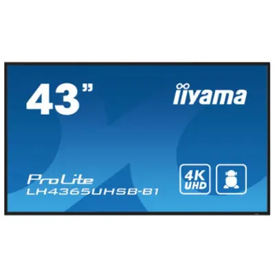 Monitor IIYAMA ProLite LH4365UHSB-B1, 108 cm (43"), UHD, IPS, Android, zvočniki, informacijski