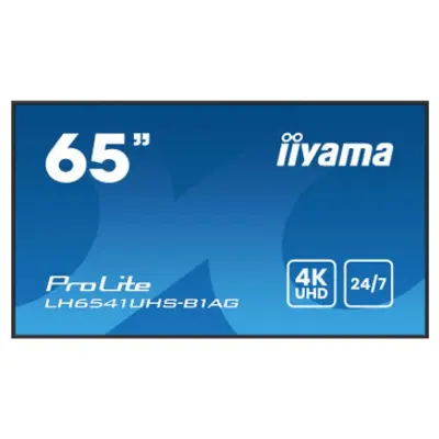 Monitor IIYAMA ProLite LH6541UHS-B1AG, 164 cm (65"), 4K UHD, VA, Android, zvočniki, informacijski