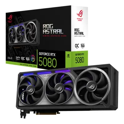 Obnovljeno - kot novo - ASUS Astral GeForce RTX 5080 16GB GDDR7 OC ARGB (ROG-ASTRAL-RTX5080-O16G-GAMING) gaming grafična kartica