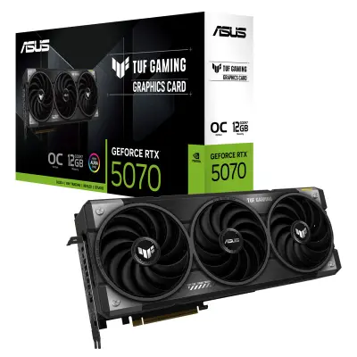 Obnovljeno - kot novo - ASUS TUF Gaming GeForce RTX 5070 12GB GDDR7 OC (TUF-RTX5070-O12G-GAMING) gaming grafična kartica